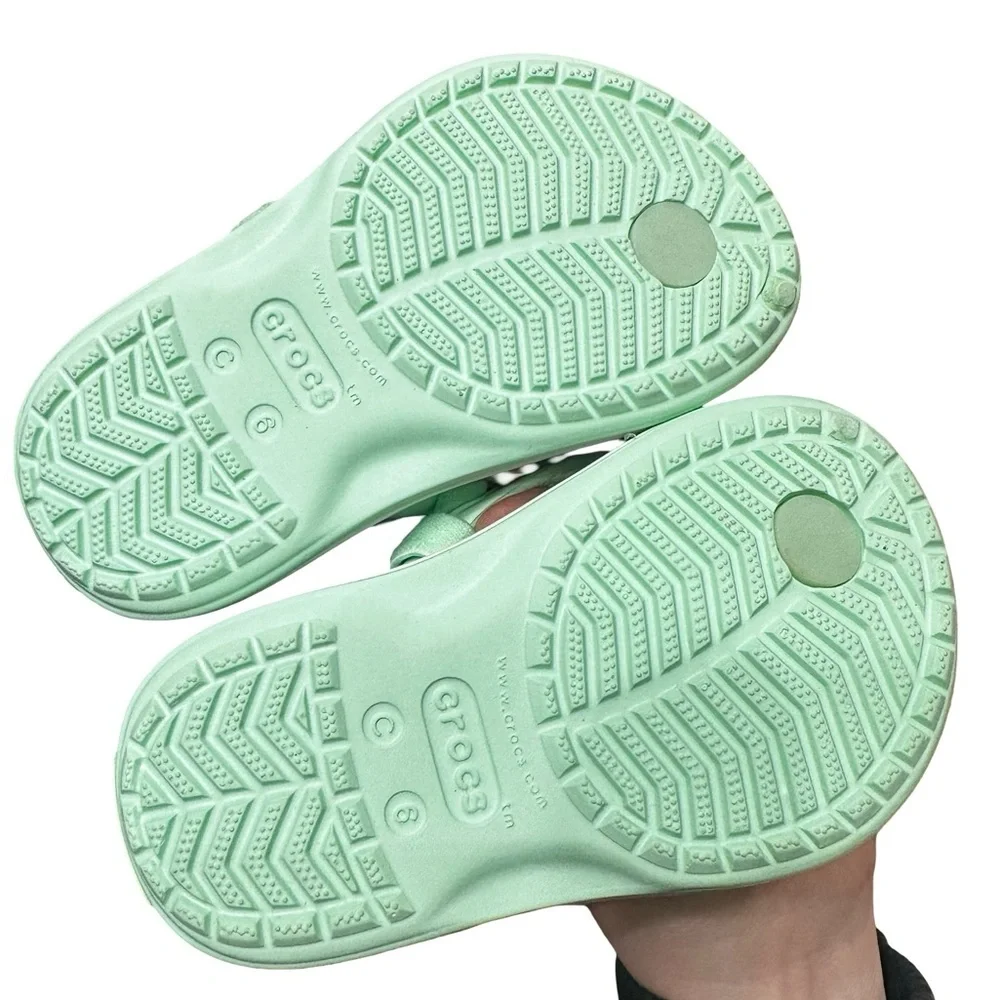 CROCS Kids' Crocband™ Strap Flip 205777 Blue Green Size C 6 Comfy Summer Water